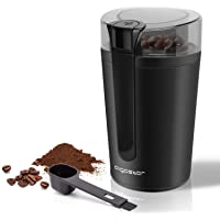 Aigostar Natural - Molinillo compacto de café- especias- semillas o granos- 200W- capacidad 60 gr- cuchillas de acero…